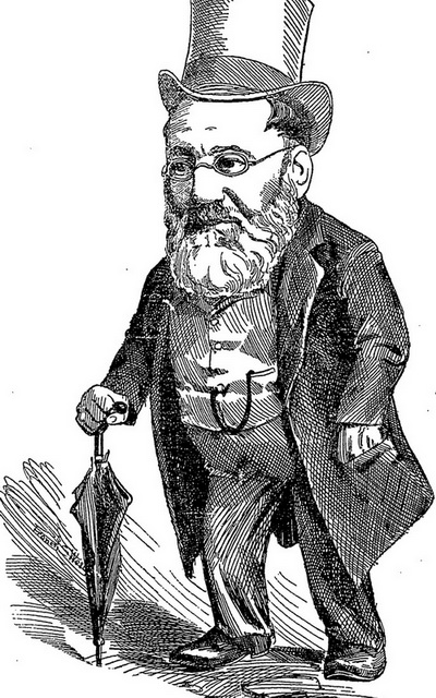 How the cartoonist in The Auckland Star saw Capt Willam Daldy in 1894