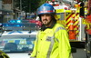 Matt Walker at a building fire in Auckland City