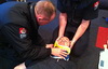 QFF Mason is 'treated' during First Aid training.